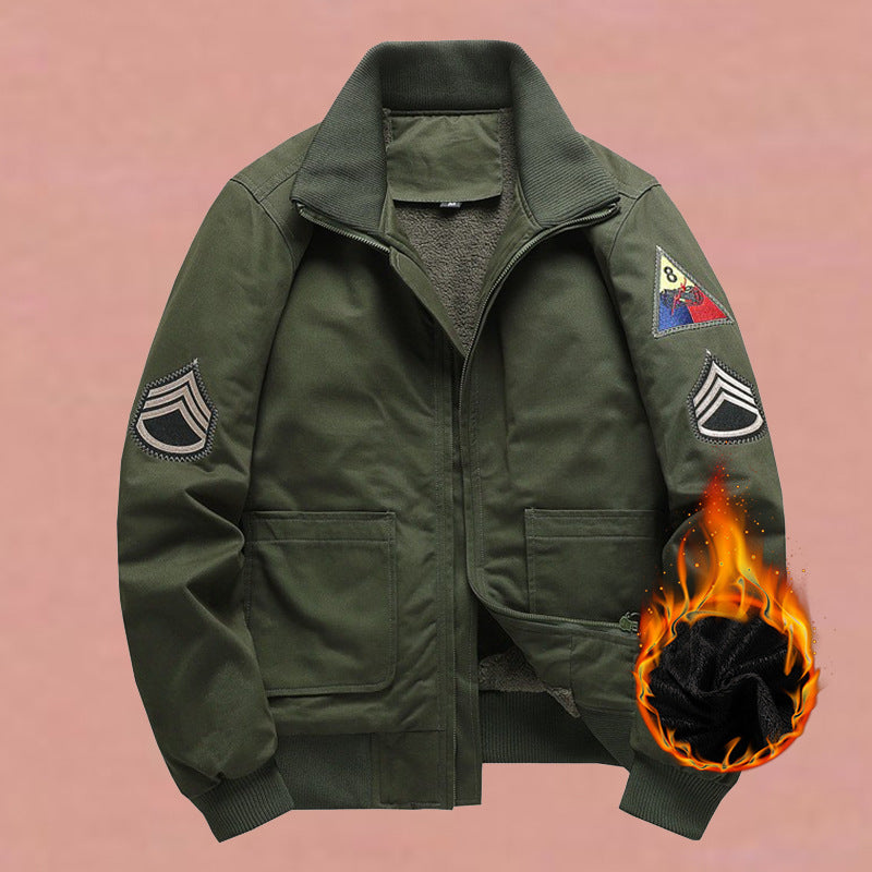 Blouson bomber utilitaire pour homme avec détail en écusson