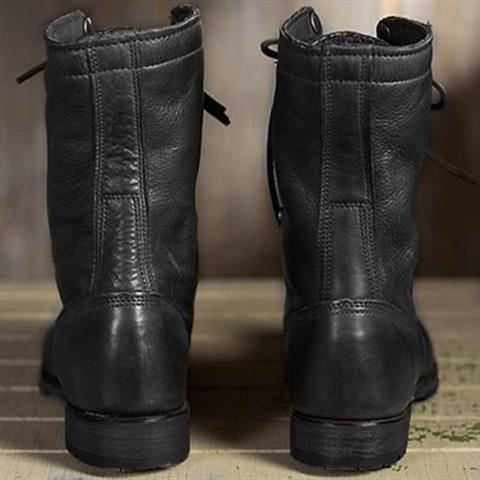 Bottines à lacets pour femmes avec col rabattable
