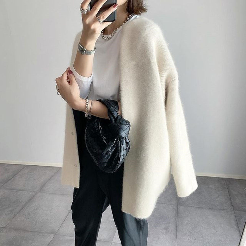 Women's Soft Knit Longline Button Cardigan