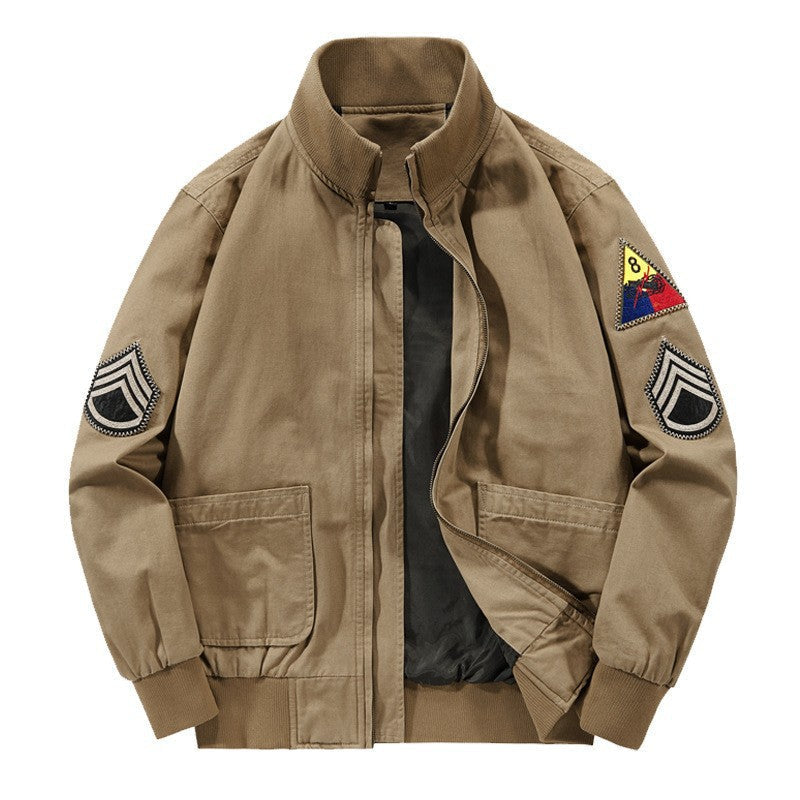 Blouson bomber utilitaire pour homme avec détail en écusson