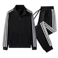 Ensemble de survêtement zippé rayé pour homme