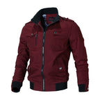 Men’s Casual Bomber Jacket with Multi-Pocket Design