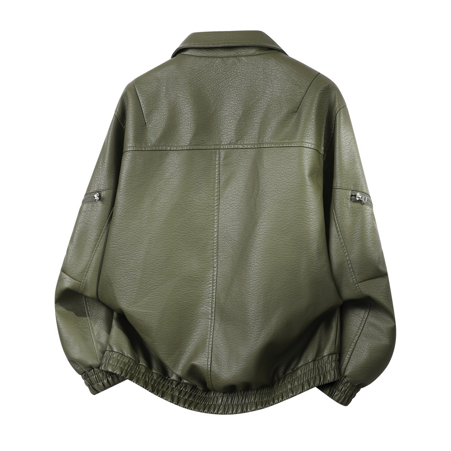 Blouson aviateur pour homme en similicuir avec col classique