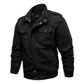 Men’s Casual Utility Jacket with Ribbed Trim