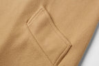 Women's Long Wool-Blend Coat with Tie Belt