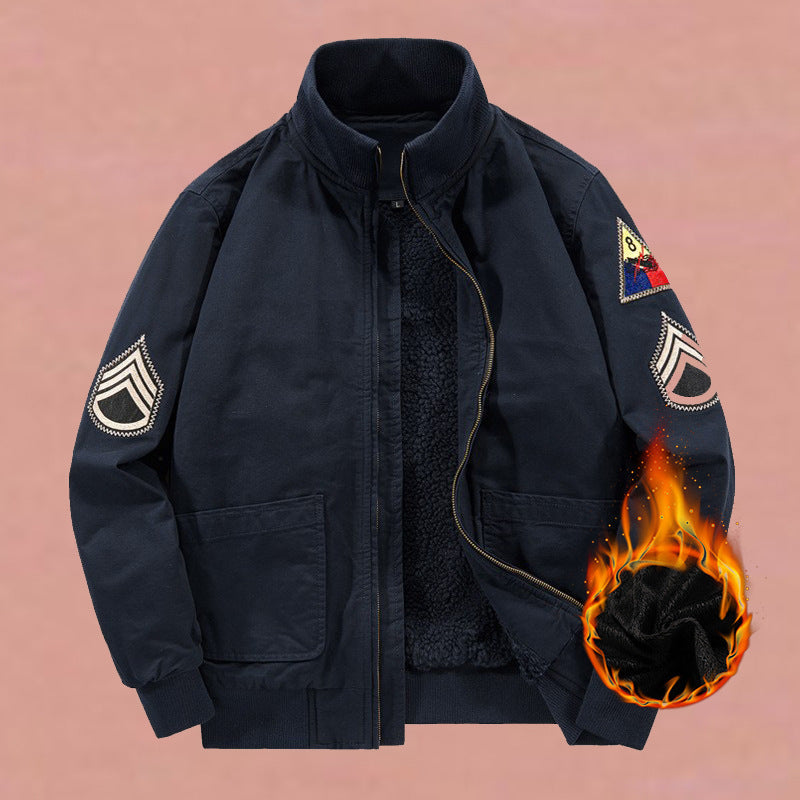 Blouson bomber utilitaire pour homme avec détail en écusson