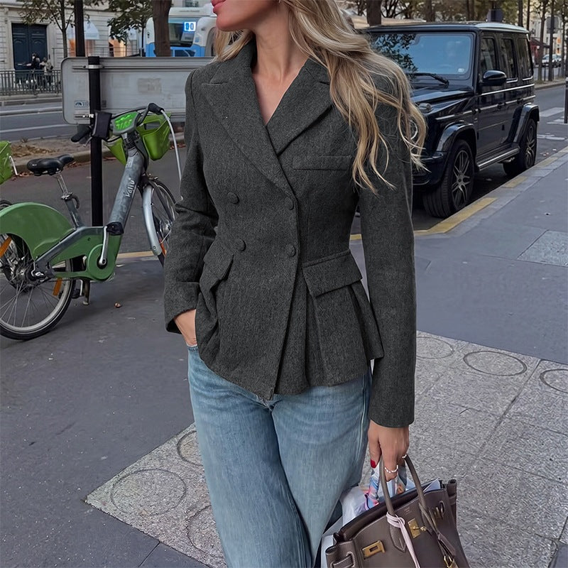 Blazer péplum croisé pour femme