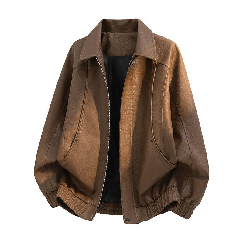 Blouson décontracté pour femme en similicuir