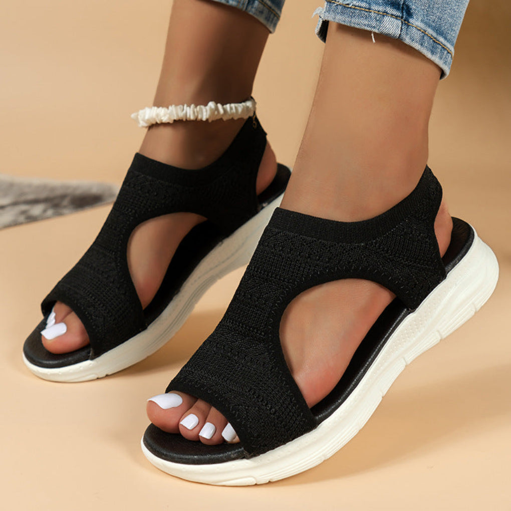 Women's Knit Walking Sandals with Cushioned Sole for Summer