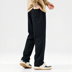 Pantalon jogger pour homme à jambes larges et coupe décontractée