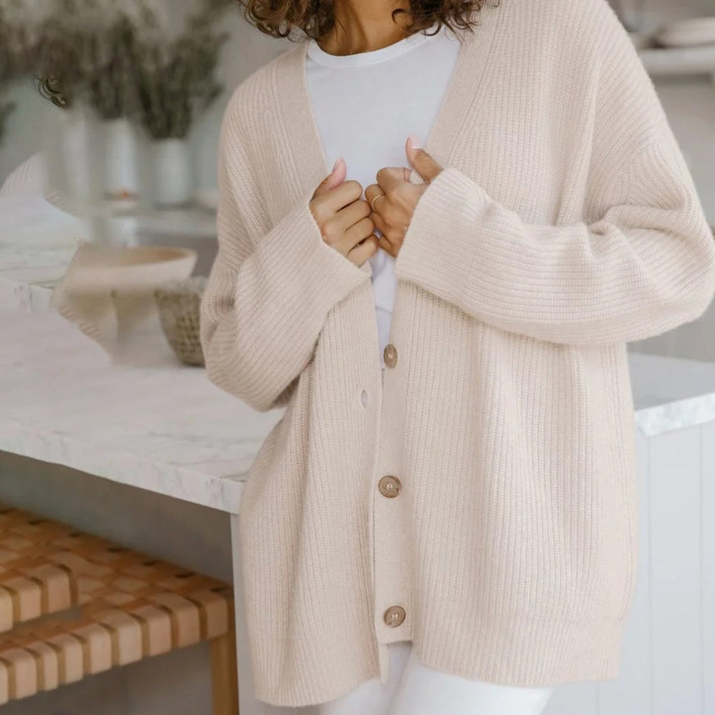 Women's Relaxed Knit Button Cardigan