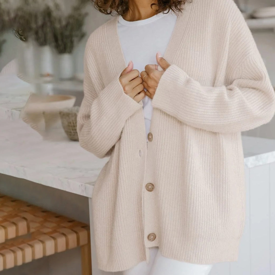 Women's Relaxed Knit Button Cardigan