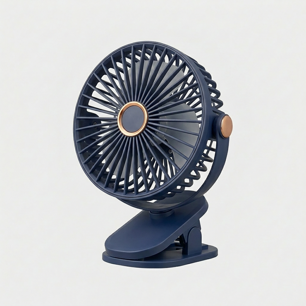 Portable Desk Fan with ABS Housing for Summer Home, Office & Travel Use