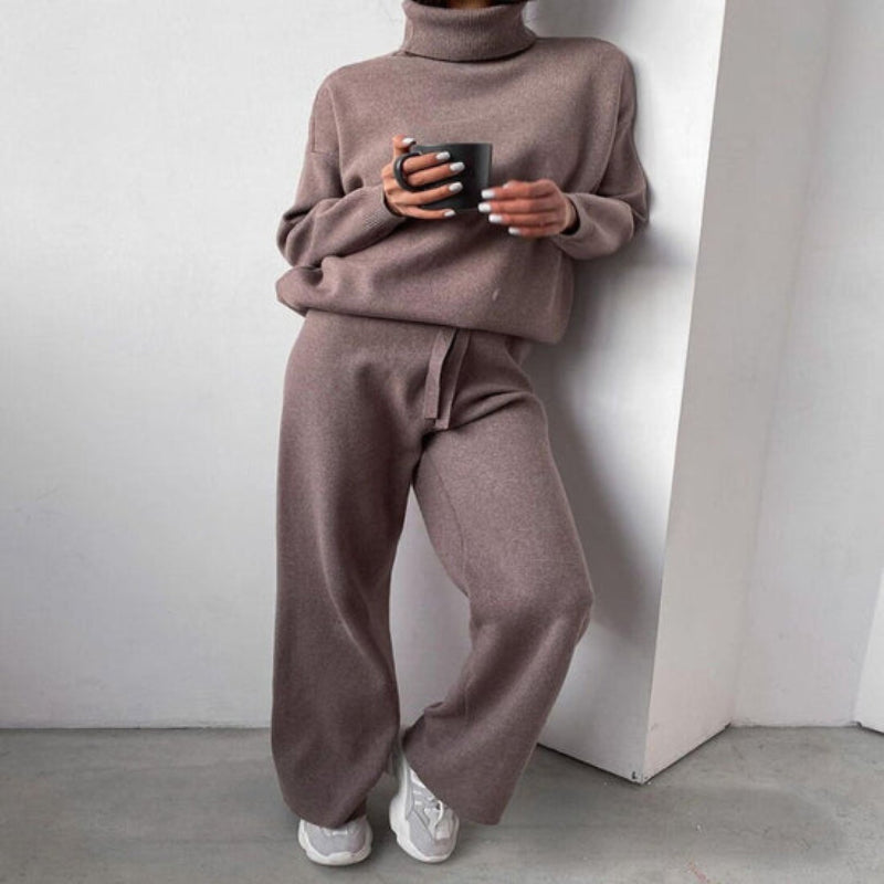 Women's Soft Knit Roll Neck Lounge Set