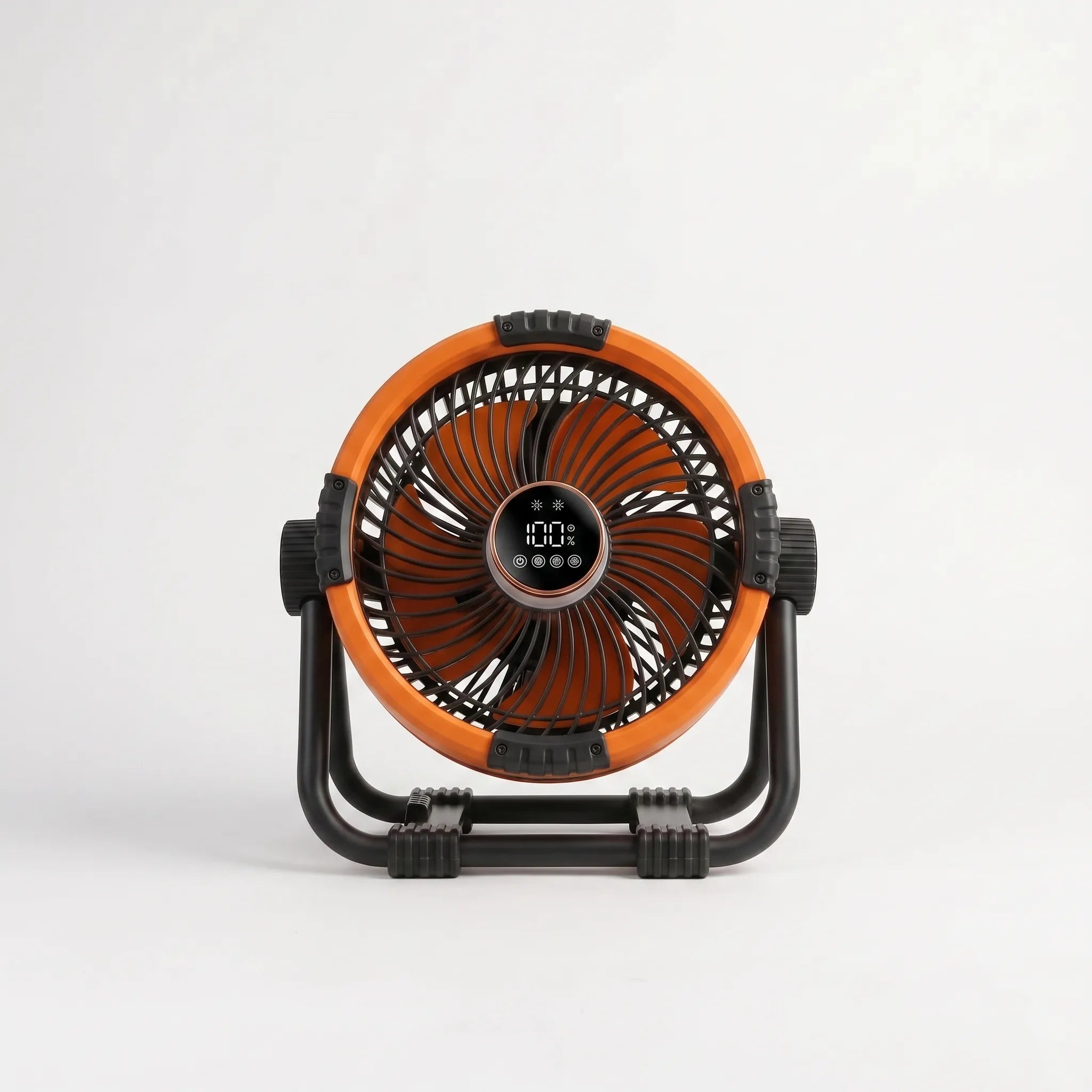 Portable Camping Fan with ABS Housing & LED Light for Summer Outdoor Use