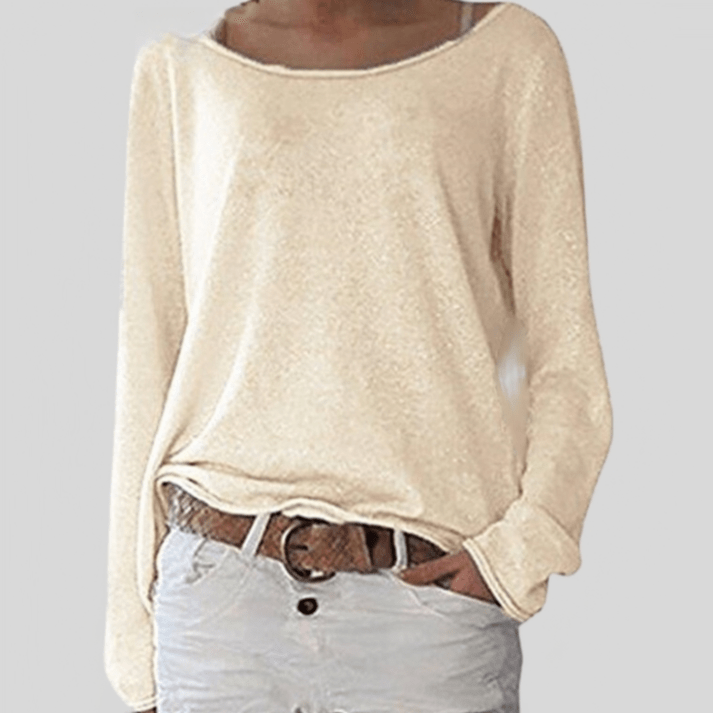 Pull en maille fine à coupe décontractée pour femme