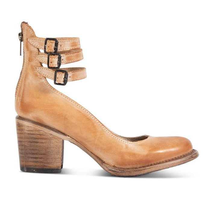 Women's Leather Block Heel Shoes for Autumn