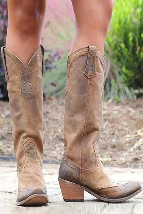 Women's Western Knee High Cowboy Boots