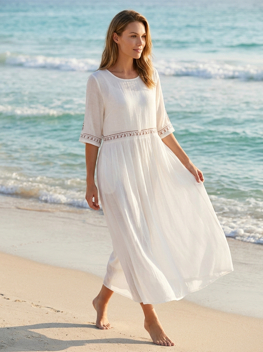 Women's Cotton Summer Midi Dress – Amorbe