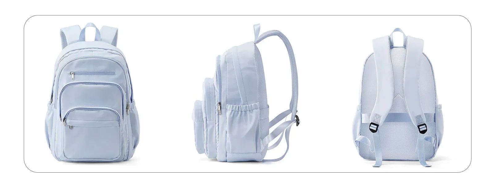 Women's Backpack in Oxford Fabric with Multiple Pockets for Autumn Everyday Use
