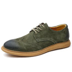 Męskie zamszowe derby typu brogue