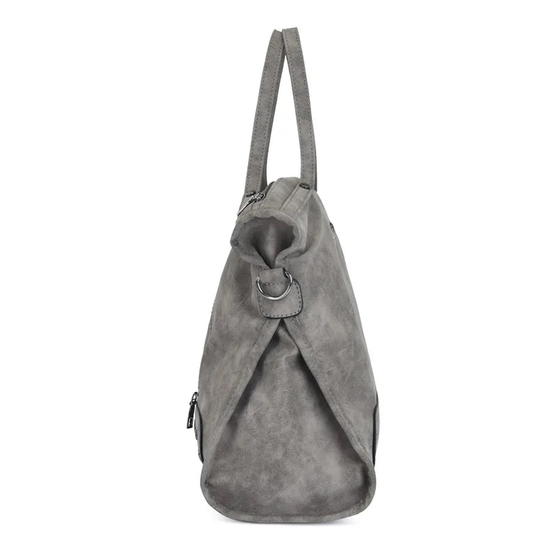 Women's Tote Bag in PU Leather with Crossbody Strap for Autumn Everyday Use