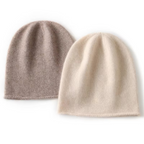 Dzianinowa czapka beanie z domieszką kaszmiru | Miękka czapka zimowa
