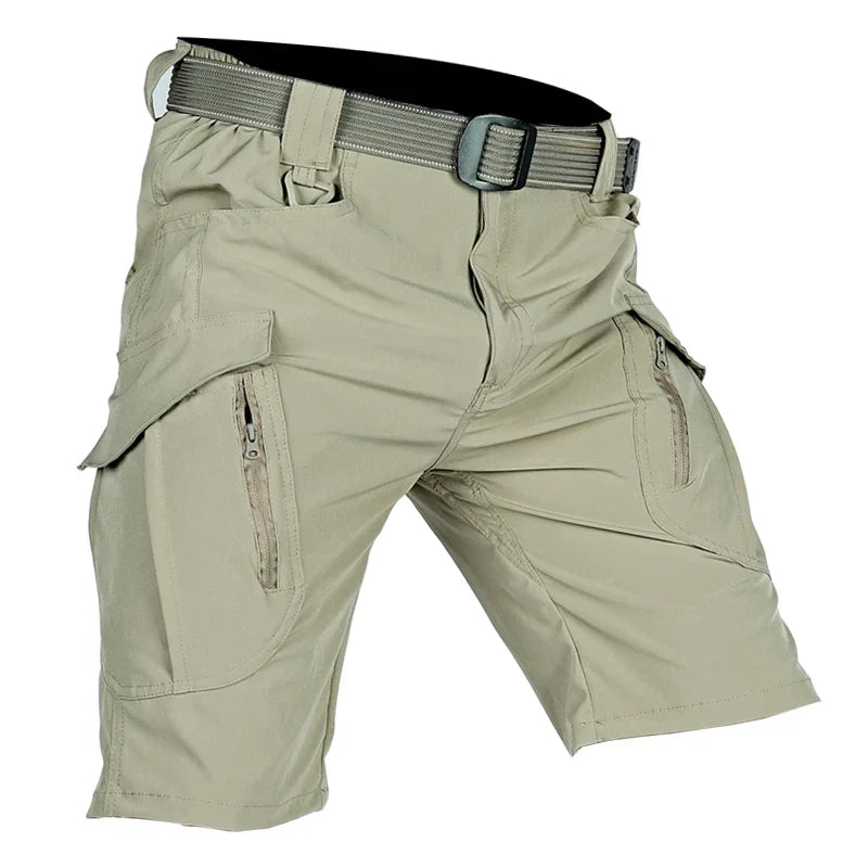 Short cargo léger de marche à coupe extensible pour homme
