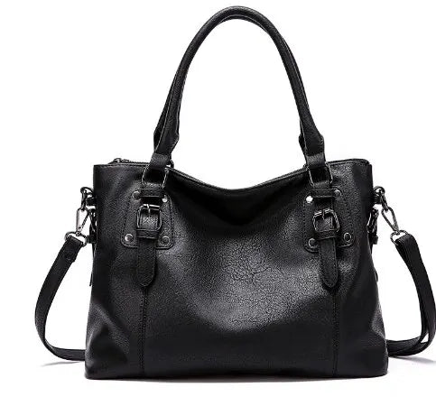 Women's Tote Bag in PU Leather with Crossbody Strap for Autumn Everyday Use