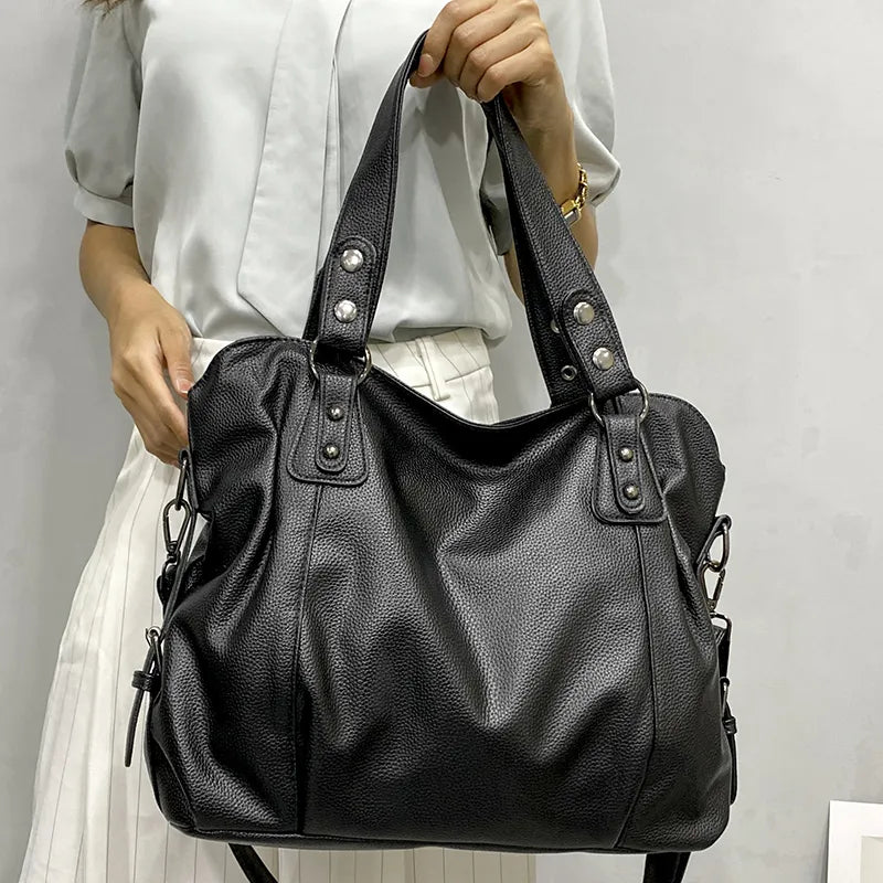 Women's PU Leather Shoulder Bag with Crossbody Strap