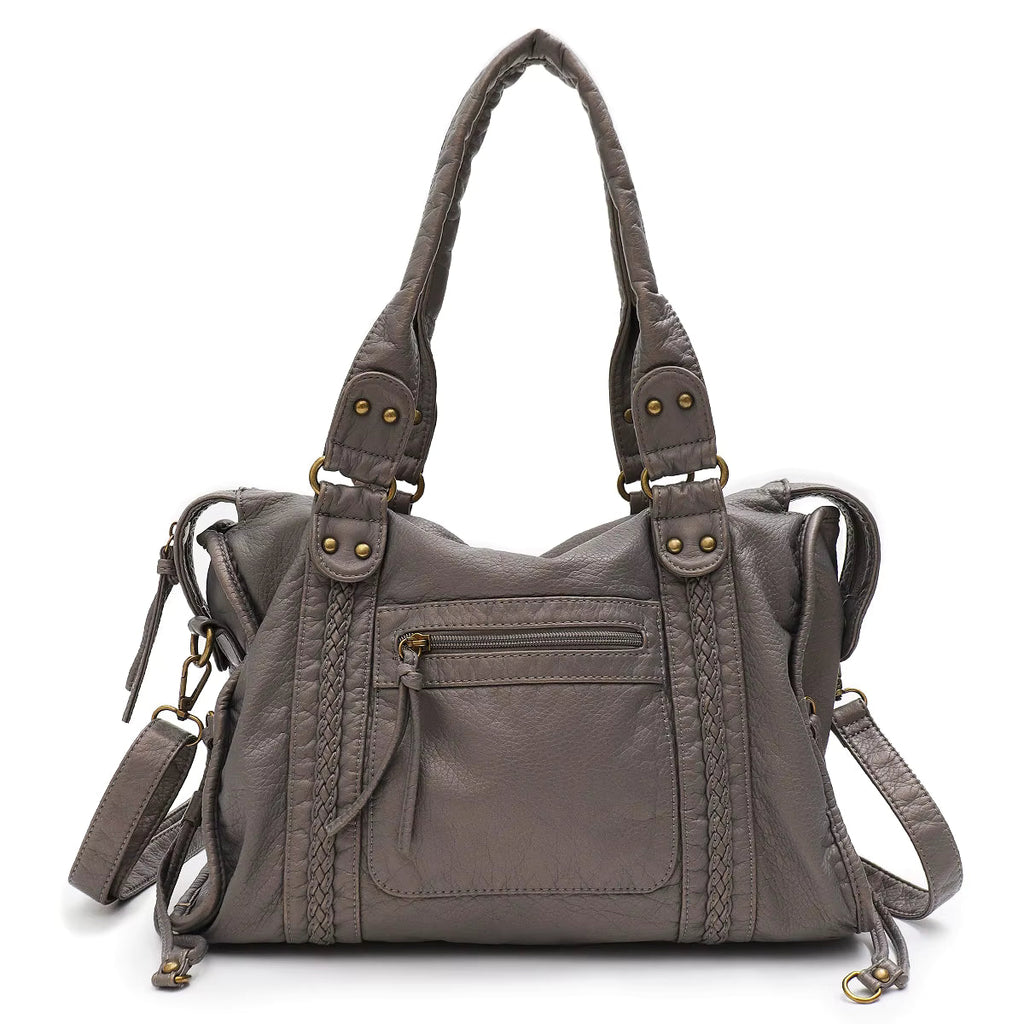 Sac à bandoulière en cuir avec détail de bride à boucle