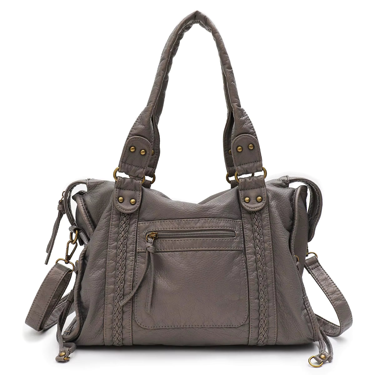 Women's PU Leather Shoulder Bag with Adjustable Strap for Autumn Everyday Use