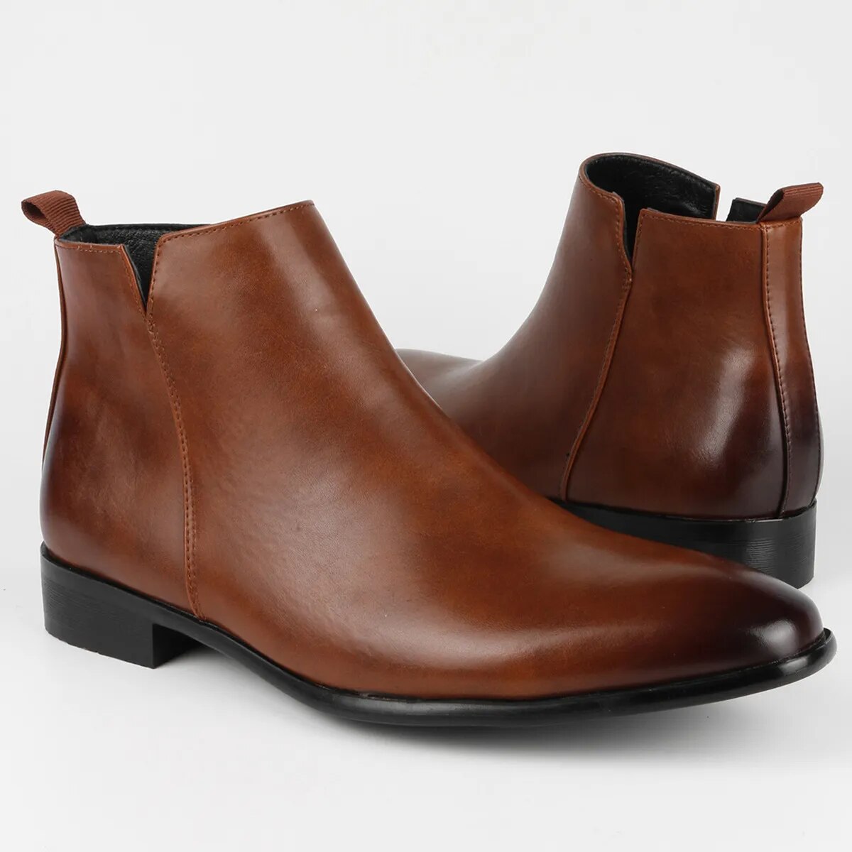 Men’s Smart Ankle Boots with Side Zip