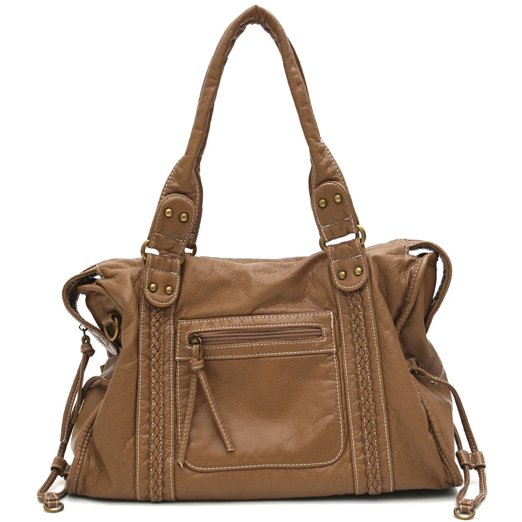 Sac à bandoulière en cuir avec détail de bride à boucle