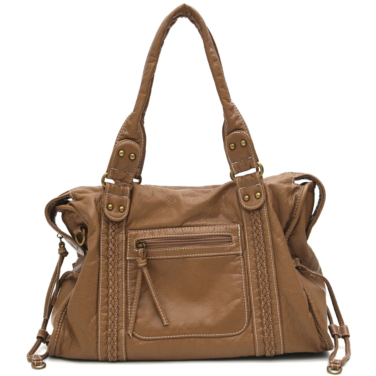 Women's PU Leather Shoulder Bag with Adjustable Strap for Autumn Everyday Use