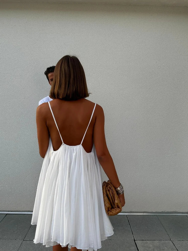 Women's White Occasion Dress | Relaxed Fit Mini Dress