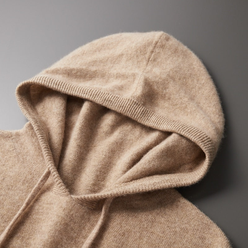 Men's Merino Wool Hoodie | Soft Pullover Sweater