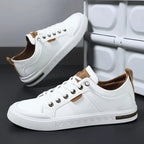 Men’s Casual Lace-Up Trainers with Contrast Sole