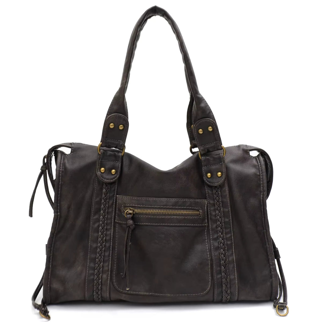 Sac à bandoulière en cuir avec détail de bride à boucle