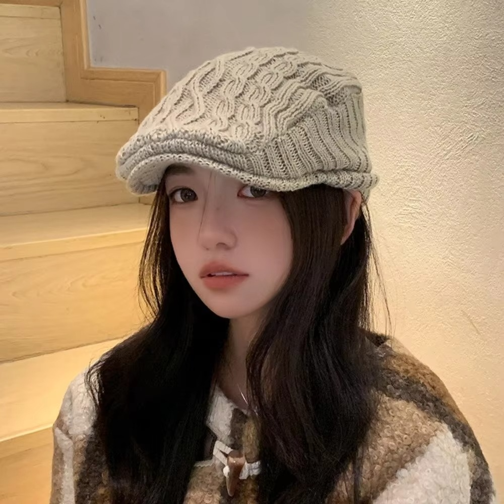 Women's Wool Newsboy Cap with Fleece Lining