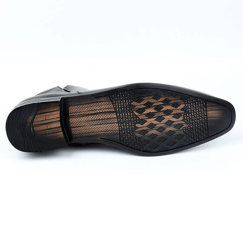 Bottines homme élégantes à fermeture zippée latérale