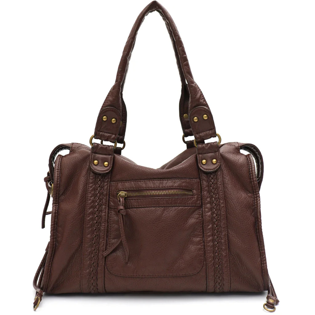 Sac à bandoulière en cuir avec détail de bride à boucle