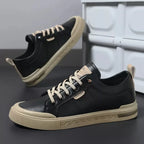 Men’s Casual Lace-Up Trainers with Contrast Sole