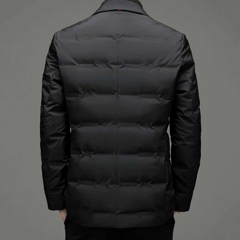 Veste blazer matelassée pour homme | Manteau d’hiver à col montant