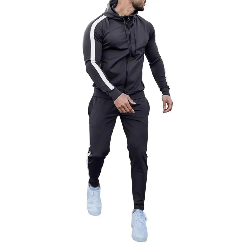 Ensemble de survêtement à capuche pour homme avec joggers ajustés