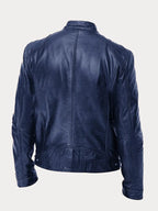 Men's Black Leather Jacket | Slim Fit Biker Style