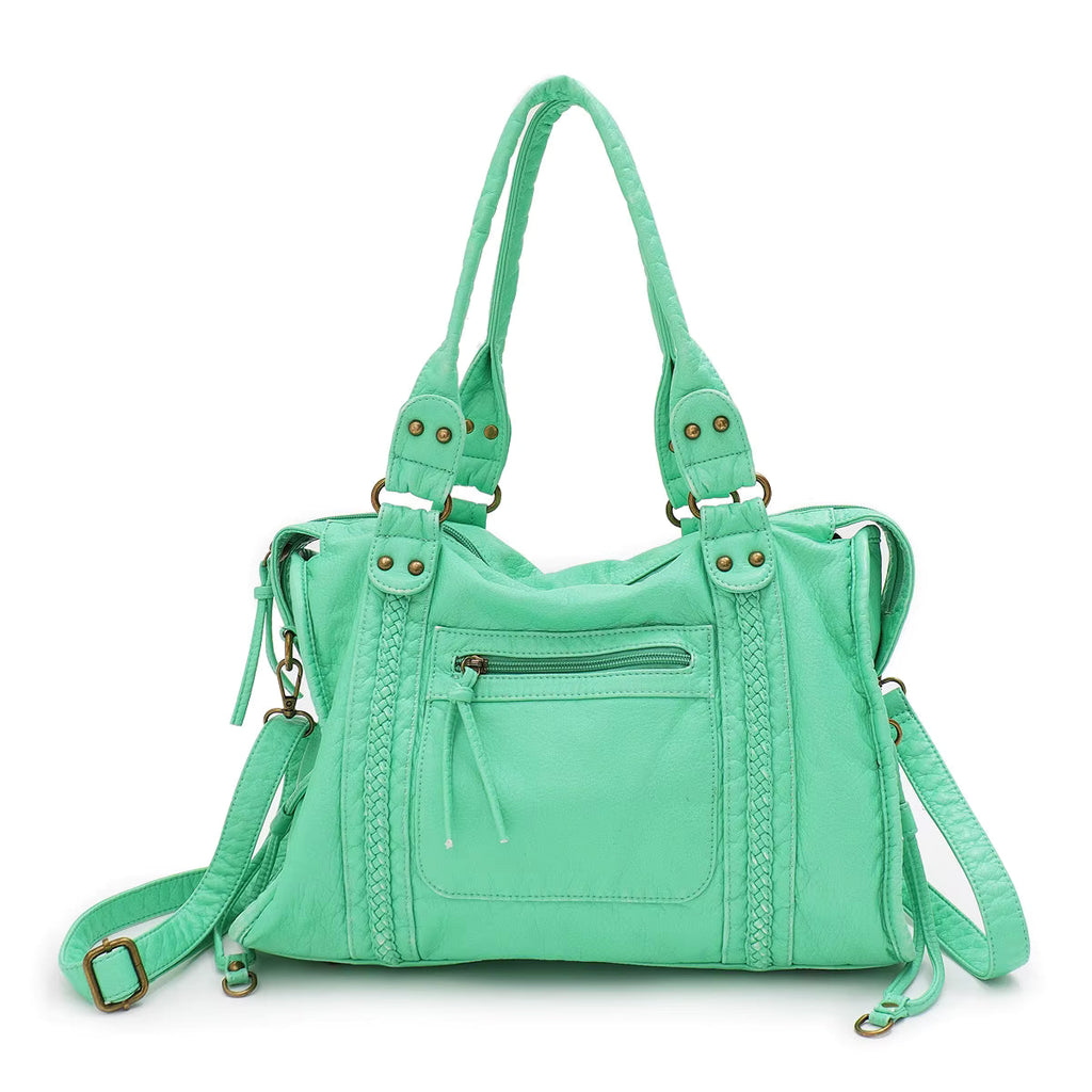 Sac à bandoulière en cuir avec détail de bride à boucle