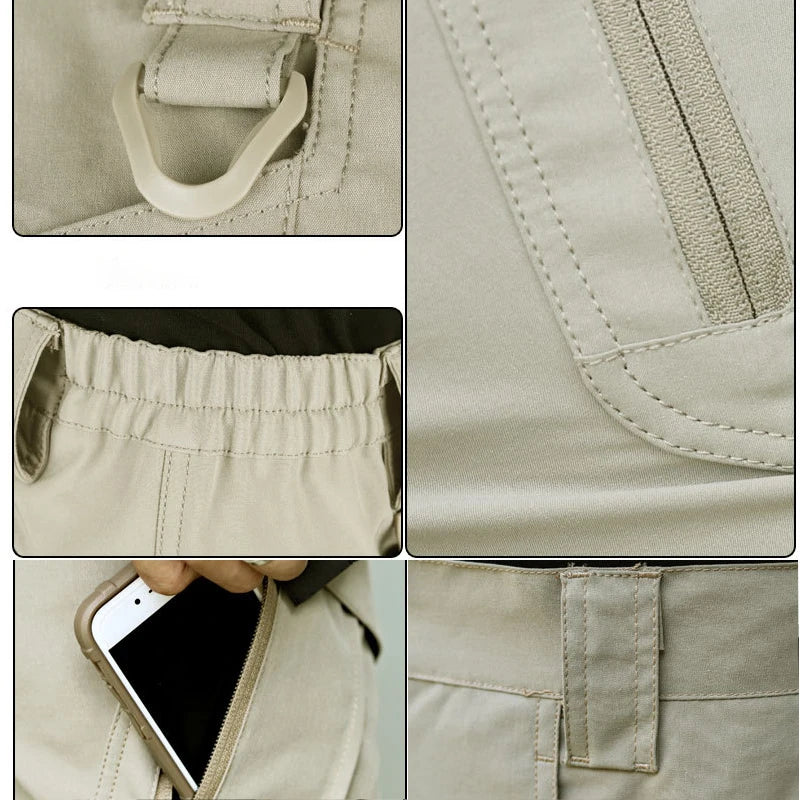 Men's Lightweight Cargo Walking Shorts with Stretch Fit