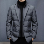 Veste blazer matelassée pour homme | Manteau d’hiver à col montant