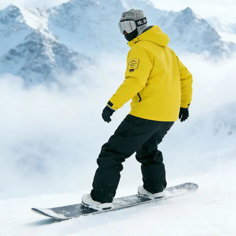 Unisex Hooded Snowboard Jacket and Baggy Trousers Set